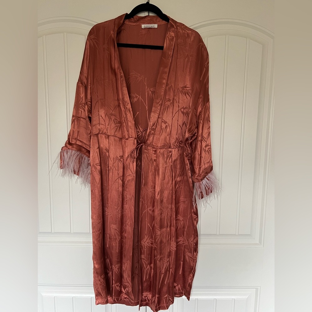 Love Stories duster cardigan robe size L